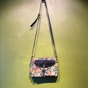 Patricia Nash Floral Crossbody Bag with Black Trim